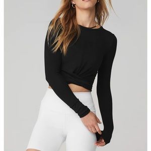 ALO Yoga Black Long Sleeve Top
